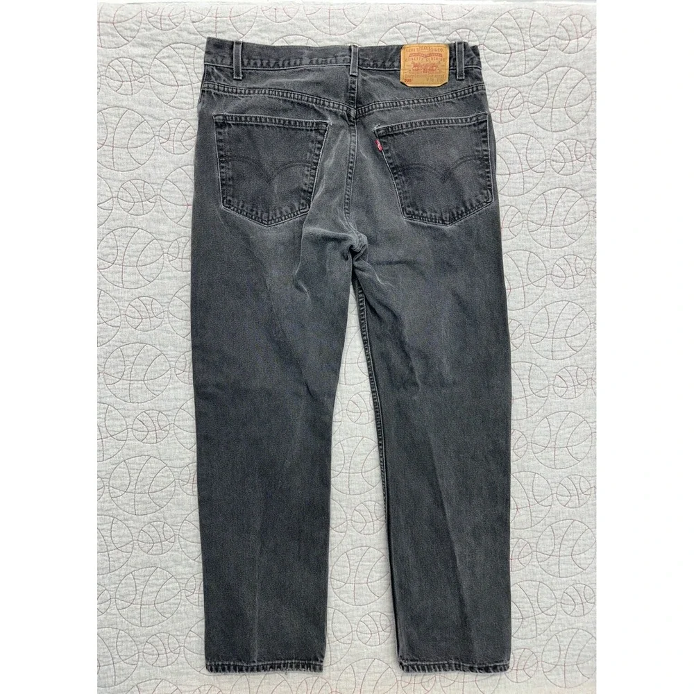 Levi's 505 Jeans Faded Black Regular Straight VTG 90s / Mens 38x32